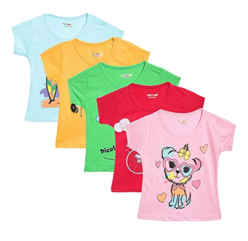 Image of Girls Cotton Casual Set of 5 pcs