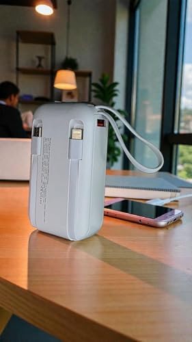 Resim HEARTZ H12 10000 MH PD 20W ve USB 22.5W FAST HIZLI ŞARJ DAHİLİ TYPE C VE LİGHTNİNG KABLOLU DÜNYA STANDARTLARINA UYGUN POLYMER BATARYA BİREBİR AMPER LCD GÖSTERGELİ POWERBANK 