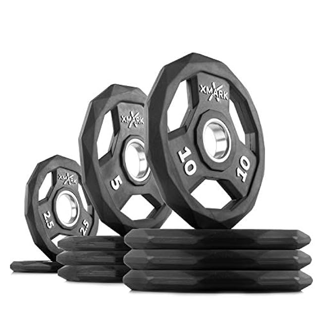XMARK BLACK DIAMOND Olympic Weight Plates, Barbell Weights