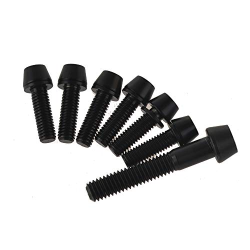 Dingtai1本M6X35m チタンバイクヘッドセットボルトと6本M5 x16 18 20mm バイクステムチタンボルト