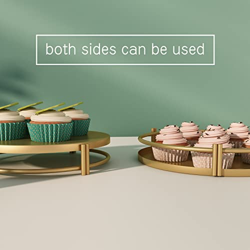 Vivevol Set Of 3 Cake Stands, Cake Plate, Dessert Stand, Cupcake Stand For Parties, Home Decorating Stand Dessert Display(8” 10” 12”) Gold #TOP3