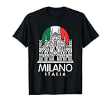 Milan Cathedral Duomo di Milano with Italia Flag Italy T-Shirt