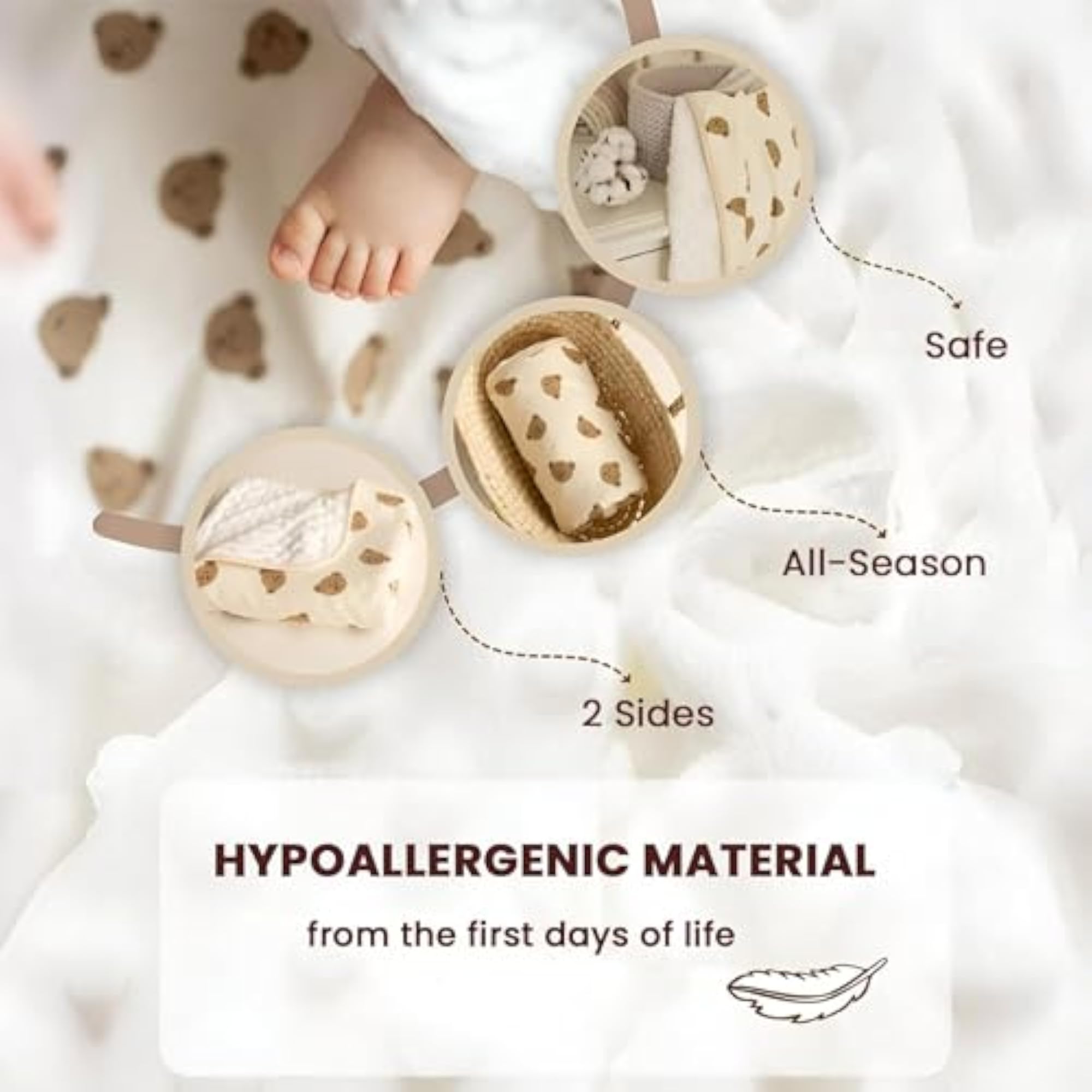 Tinitot Muslin Bubble Blanket for Baby 6 Layer Cotton Soft Breathable Swaddle