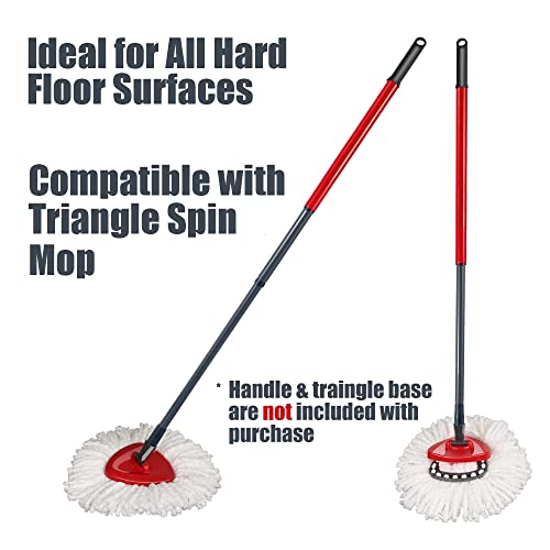 Mop Replace Head [ 3 Pack ] Mop Refills Compatible With O Cedar Easywring Spin Mop - Microfiber, Deep Cleaning, Machine Washable And Easy-To-Replace #TOP3