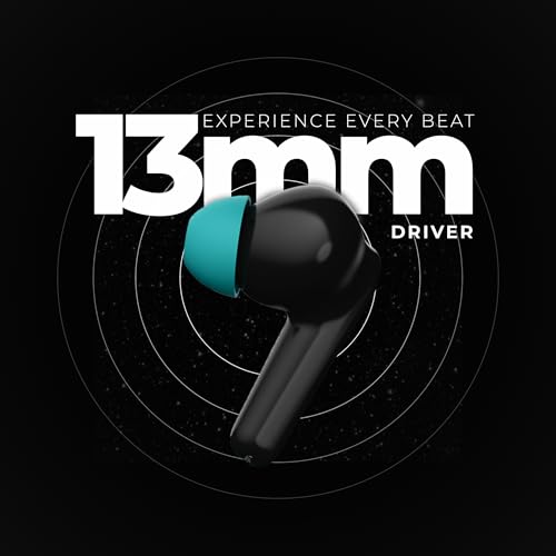 Image of VIDA Beats Air - Black Ice Blue | 13mm Drivers | Dual Speaker | 40H Playtime | Gaming Mode | Bluetooth 5.4 | Dual Mic | Type-C Fast Charging | IPX4 | Touch Controls | Made in India