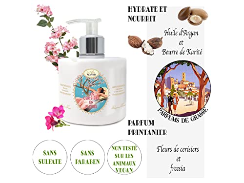 Un Air D'antan Twinpack Hand Lotion With Pump Cherry Blossom 2X10.5 Oz Hand Moisturizer Ewith Argan Oil And Shea Butter/Made In France/Hand Cream Gifts For Women/Hand Pump/Working Hands Cream #TOP1