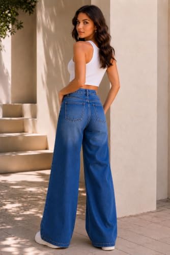 Image of ODDMONEKY Baggy Jeans for Women || Relaxed Fit Wide Leg High Rise Jeans for Women (Wjeans-8)