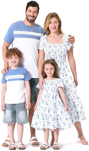 PATPAT Family Matching Outfits Mommy and Me Dresses Ditsy Floral ...