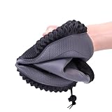 JOMIX Unisex Kalosze damsko-męskie Składane Wysokie Buty przeciwdeszczowe Wodoodporne Antypoślizgowe Lekkie Buty do ogrodu Przeciwdeszczowe Kalosze, szary, 38/39 EU