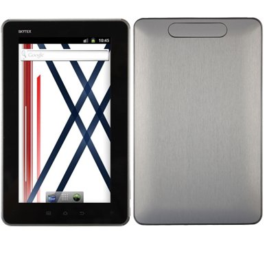 Skinomi Brushed Aluminum Full Body Skin Compatible with Skytex Skypad Alpha 2 (Full Coverage) TechSkin with Anti-Bubble Clear Film Screen Protector