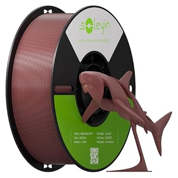 Soleyin PETG 3D Printer Filament 1.75mm, Neatly Wound Strong Toughness Filament, Smooth Glossy Finish, 1 kg Spool(2.2lbs) Dimensional Accuracy +/- 0.02mm, Fit Most FDM Printers (Brick Red)
