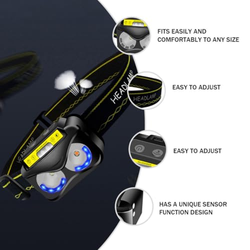 Linterna frontal para reparación de coches con sensor inteligente y resistencia al agua 7