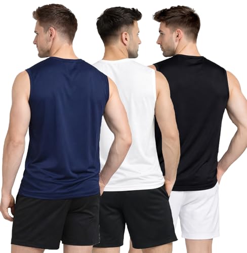 Image of Stylish Vest for Men | Vest for Boys - Perfect for Gym Workouts,| Men's Tank Top Regular fit|Cotton Combo Pack of 3 Sports Vest