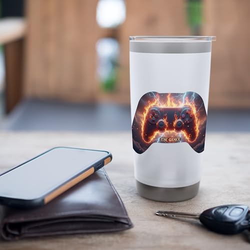 Video Game Controller Thunder Gaming Gamer Boys Men Teens Stainless Steel Insulated Tumbler