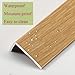 Wood Grain Transition Line for Stairs - Durable L-Shaped Edge Guard, No Tools Needed, 90cm Length