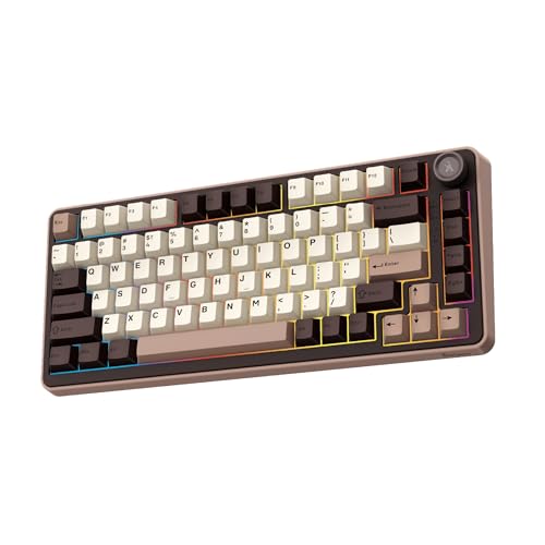 Image of FINGERS Lethal-GK1 Mechanical RGB Gaming Keyboard with Multi-Function Knob | Connect up to 5 devices using Bluetooth, 2.4GHz wireless or Type-C wired modes and switch between work and gaming with ease