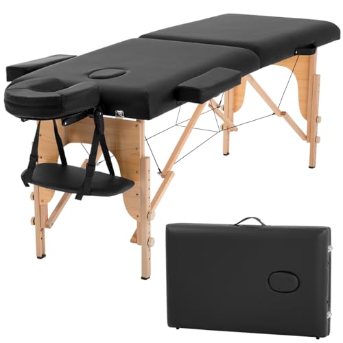 BestMassage portable massage table 23in wide, height adjustable