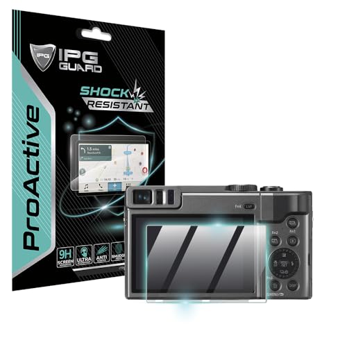 IPG ProActive Made for Panasonic Lumix DC-ZS70K DC-ZS70S / DMC-TZ80 / DC-TZ90 /DC-TZ91 Camera Display (2 Units) 9H Hardness Screen Protector Nano Ceramic Film Ultra Responsive for ProAct ZS70K