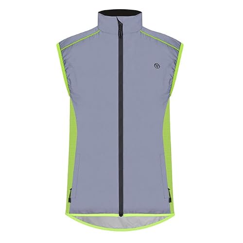 Proviz Men's Yellow Active Reflective Gilet – Reflect360 Outdoors Sports Vest, Reflective Cycling Jacket, Windproof, Water-Resistant, Hi-Vis Running Gilet