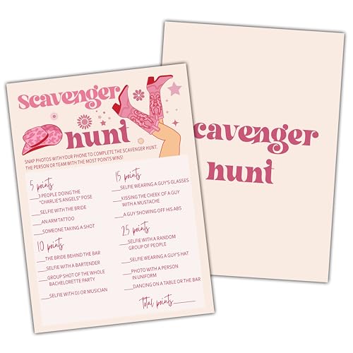 Nashville Bachelorette Party Games, Scavenger Hunt Rustic Bridal ...