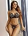 Avidlove Lingerie Set For Women Lace Bra and Panty Set Sexy Underwire Lingerie Set Black XXL