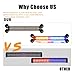 WINECO Emergency LED Strobe Traffic Advisor Lights Bar, Car Windshield Hazard Safety Warning Directional Flashing light w/Suction Cups Split Mount for Vehicle Trucks Volunteer, 2x12inch, Red Blue