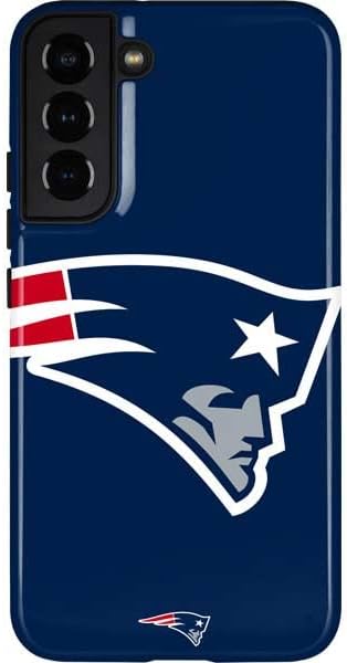 Skinit Pro Phone Case Compatible with Galaxy S22 Plus - Officially Licensed NFL New England Patriots Black & White Design