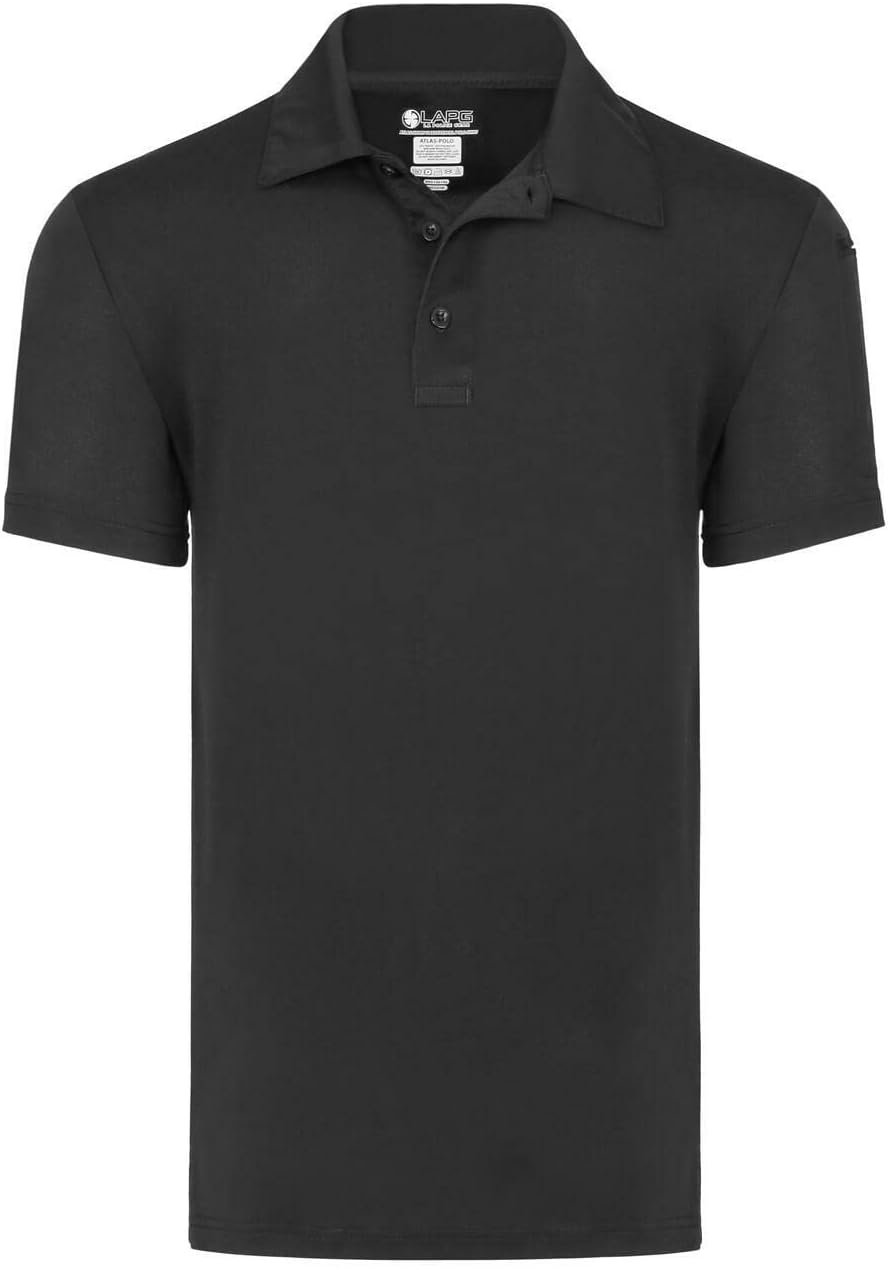 LA Police Gear Men's Atlas Tencel Polo, Anti-Wrinkle Sleeve Polo Shirt for Men