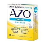 AZO Natural YeastPlus Symptom Prevention Tablets, 400 mg, 60-Count Boxes (Pack of 3)