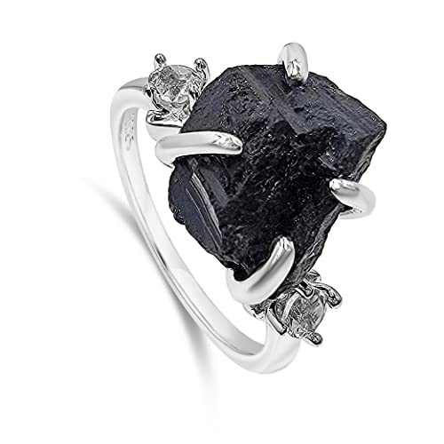 Real Raw Crystal Ring Birthstone...