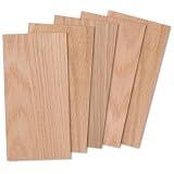 Red Oak Wood Sheets 4x8 inch, 1/8' Thick Lumber Board Solid Panel Veneer Plank for Crafts - Pack of 5 by Craftiff (8x4x1/8)