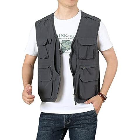 Flygo Men's Quick-Dry Fishing Vest Cover
