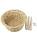 Basket Planter Plant Pot - 11.8 Inch Large Indoor Natural Water Hyacinth Decorative Flower Pot with Stand