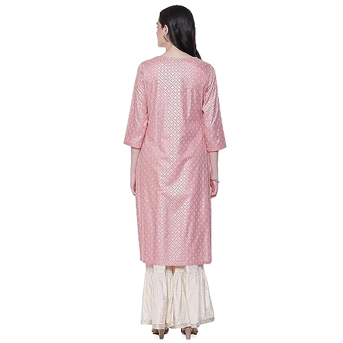 Image of Rangriti Sage Green Liva Straight Printed Kurta for Women