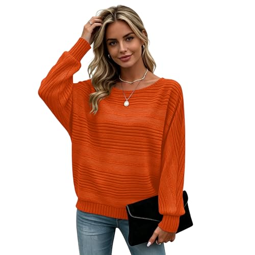 Image of Women's Batwing Tunic Tops, Long Sleeve Shirts Blouses, Business Casual Sweater for Office Work