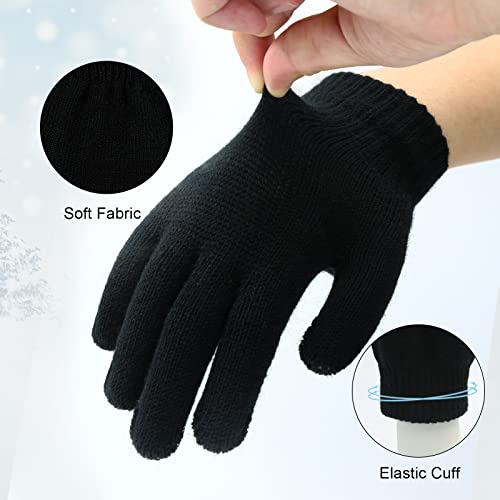 POXIMI Baby Warm Earmuffs Kid Magic Gloves Girl Soft Plush Ear Muffs Toddler Knit Mittens for Boy Winter Ear Warmer Set4