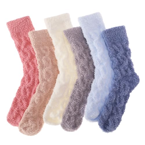 UPCOZY Womens Fluffy Fuzzy Socks,Winter Cozy Soft Warm Socks Gifts for Womens & Mom.