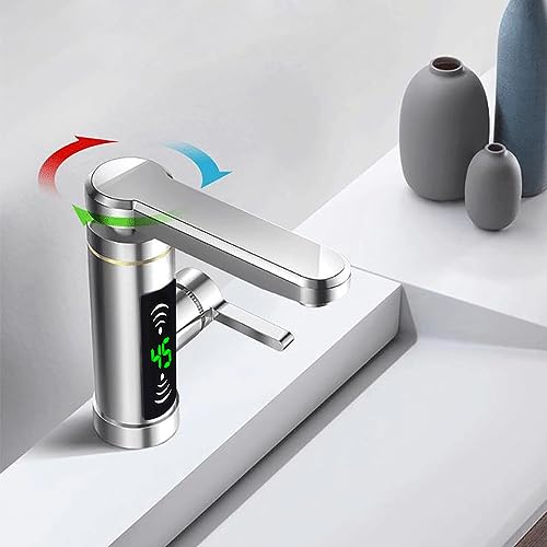 czyuRachel Chauffe-eau électrique instantané 3 kW - Robinet de salle de bain et cuisine - Avec affichage de la température LED lisible - Pour cuisine de camping, camping-car – vue 7