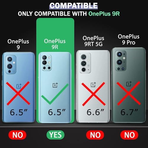 Image of TheGiftKart Genuine Leather Finish Back Cover Case for OnePlus 9R 5G|Shockproof Design|Raised Edges for Camera & Screen Protection|Stunning Minimalist Design Back Cover for OnePlus 9R, Black