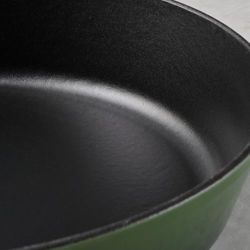 Image of Tramontina Bestow Enameled Cast Iron 12-Inch Skillet with Lid, Cactus