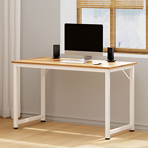 Sogesfurniture Computer Desk 47.2 Inches Sturdy Office Desk Meeting Desk Training Desk Writing Desk Workstation Desk Gaming Desk, Oak #TOP3