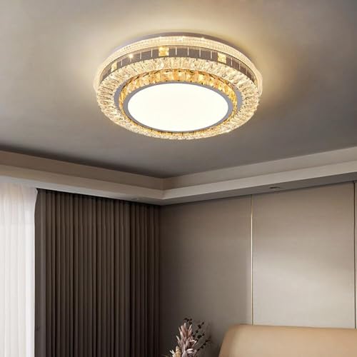 Lámpara de techo de cristal para sala de estar con luz LED ajustable 3