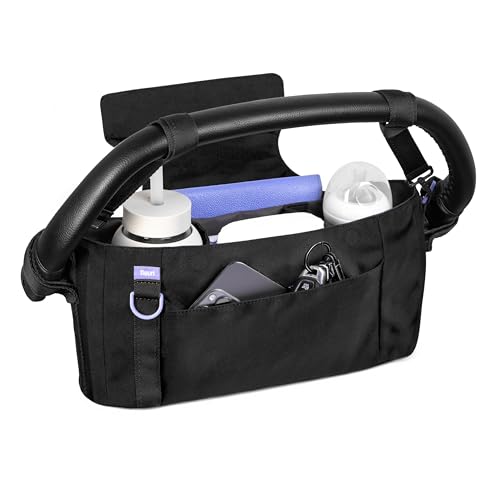Ubbi Fleuri Anywhere Stroller Organizer, Features Front Zippered Pocket, 2