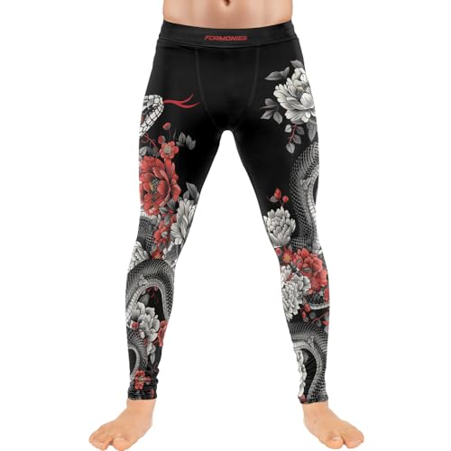 FORMONIES Snake Performance Spats – Men’s Compression Fight Tights for MMA, Wrestling, BJJ & Training4