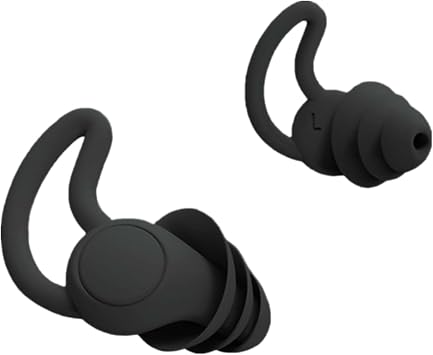 Ear Escape Ear Plugs for Sleep, high Fidelity Noise Cancelling Hearing Protection, 32dB Loop Shaped earplugs Travel essentails, Health & Safety Work, Concentration and Commuting Black