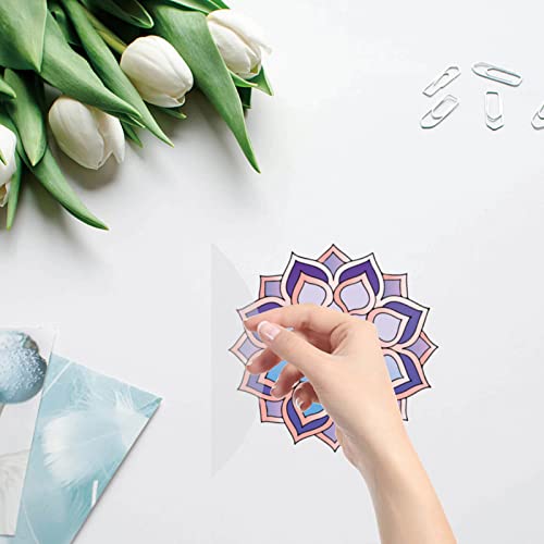 Gorgecraft 8Pcs 6.3 Inch Mandala Window Decals Static Flower Of Life Glass Sliding Door Sticker Clings Waterproof Vinyl Film Spring Bedroom Bathroom Decals For Prevent Birds Dogs Pets Strikes #TOP2