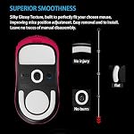 ESPTIGER Gaming Mouse Patins ICE - V2 Patins pour G-PRO X Superlight 2 Pieds de souris de remplacement 2.5D Traitement des bords lisse PTFE Matériau 3M Adhésif - blanc