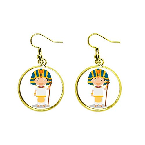 Pendientes Egipto dorados ideales para looks urbanos de mujer