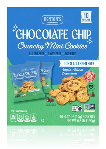Benton’s Allergen Free Crunchy Mini Cookie Snack Packs (1 Box, Chocolate Chip) image 4