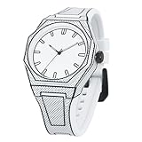 Légère et résistante à l'eau : conçue pour les modes de vie actifs, cette montre-bracelet dispose d'une construction légère mais durable. La sangle en silicone souple assure un confort tout au long de la journée, et le design résistant à l'eau résiste aux éclaboussures et à la sueur